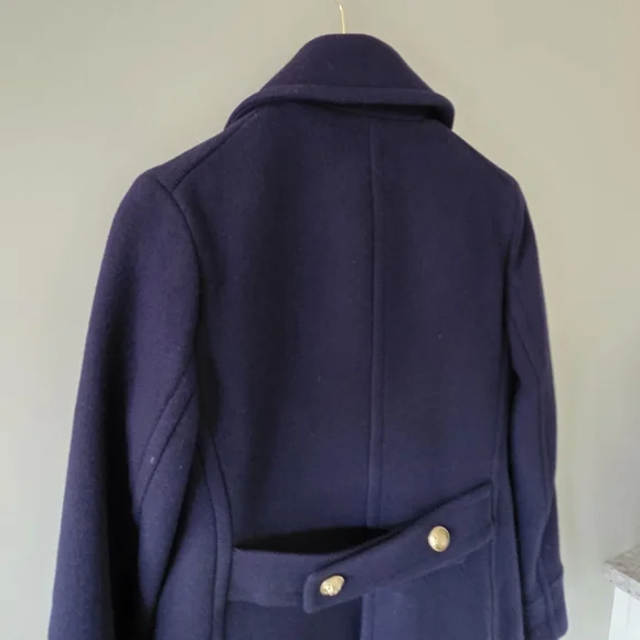 J. Crew 4 Old Money Ivy League Academia Stadium Cloth By Nello Gori Wool Peacoat - Picture 11 of 14